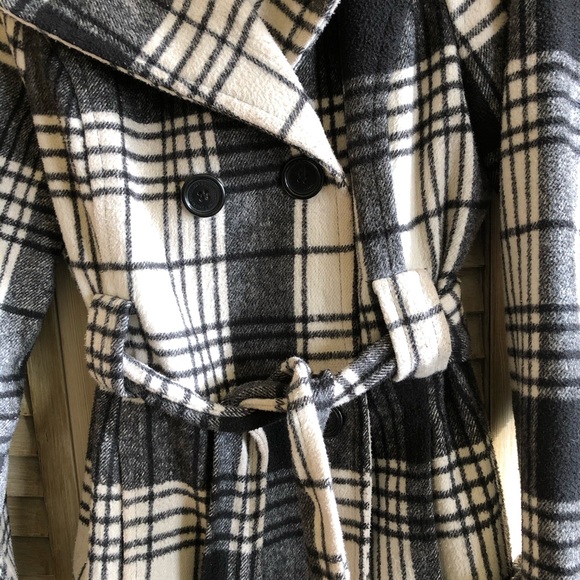Jou Jou plaid double breasted coat size M - Picture 3 of 9